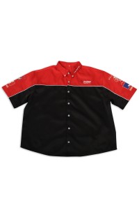 DS075 custom-made short-sleeved team shirts, cotton-loaded workwear, team shirt garment factory detail view-10